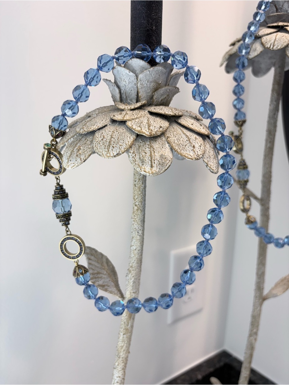 Blue Crystal Beaded Necklace - Heidi Daus